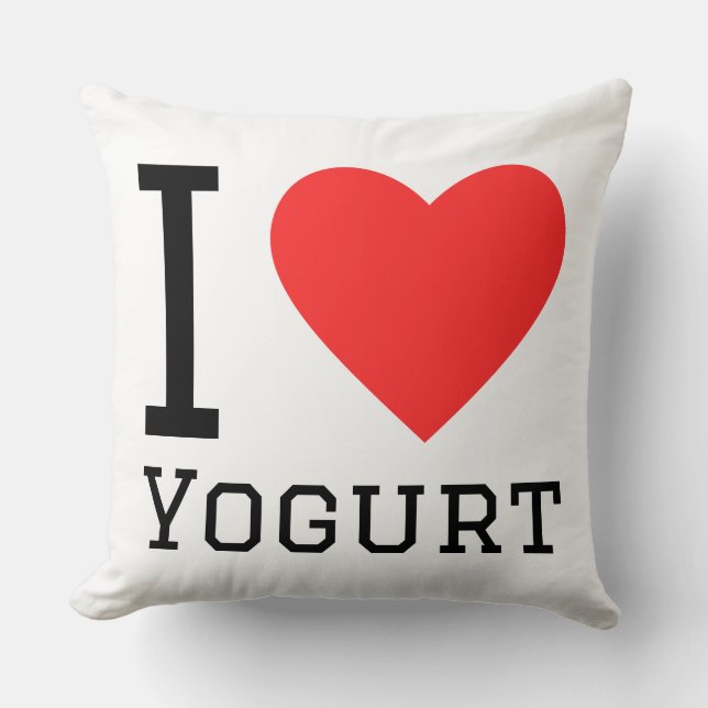 Ik hou van yoghurt kussen (Voorkant)