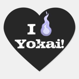 Ik hou van Yokai! Hart Sticker