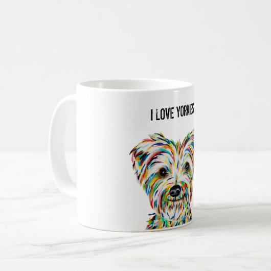 Ik hou van Yorkies 11 oz. KoffieMok (Voorkant links)