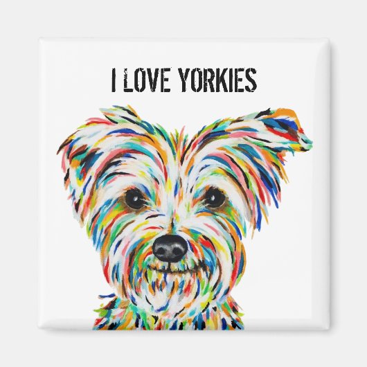 Ik hou van Yorkies Magnet (Voorkant)