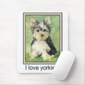 Ik hou van yorkies Mousepad Muismat (Met muis)