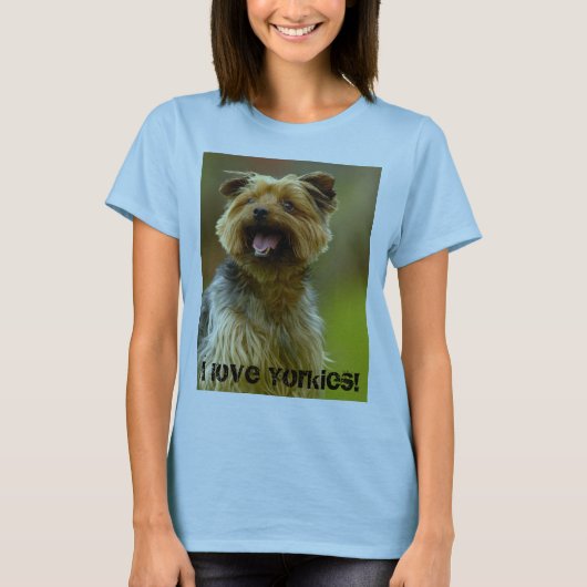 Ik hou van Yorkies! T-shirt (Voorkant)