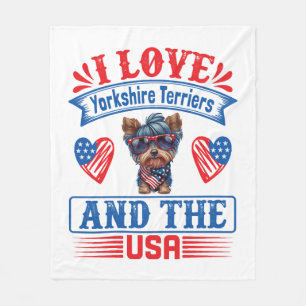 Ik hou van Yorkshire Terriers en de VS 01 Fleece Deken