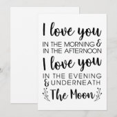 Ik hou van You Card, Valentijnsdag & Jubileum Card Feestdagenkaart (Voorkant / Achterkant)