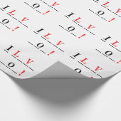 Ik hou van You-Hangman Style van Shirley Taylor Cadeaupapier (Hoek)