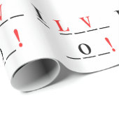 Ik hou van You-Hangman Style van Shirley Taylor Cadeaupapier (Rol Hoek)