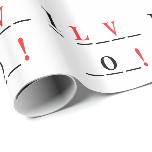 Ik hou van You-Hangman Style van Shirley Taylor Cadeaupapier (Rol Hoek)