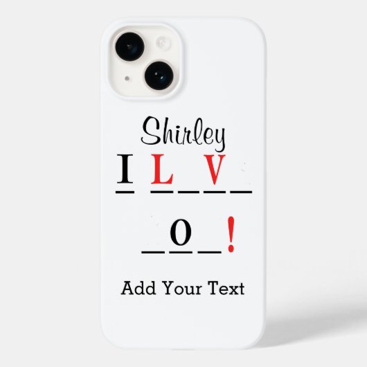 Ik hou van You-Hangman Style van Shirley Taylor Case-Mate iPhone Case (Achterkant)