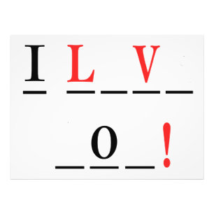Ik hou van You-Hangman Style van Shirley Taylor Foto Afdruk