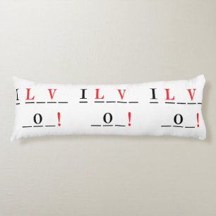 Ik hou van You-Hangman Style van Shirley Taylor Lichaamskussen