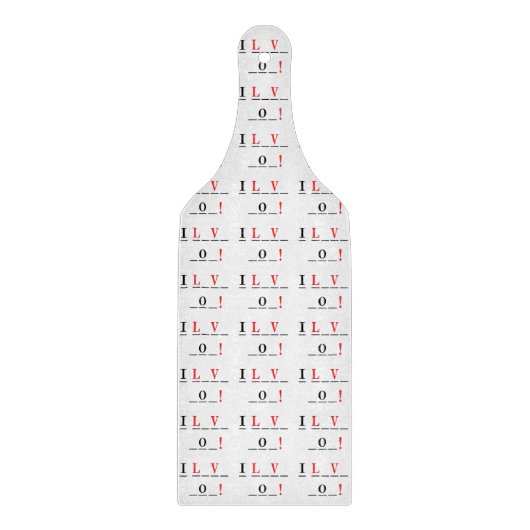 Ik hou van You-Hangman Style van Shirley Taylor Snijplank (Voorkant)