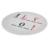 Ik hou van You-Hangman Style van Shirley Taylor Snijplank (Hoek)