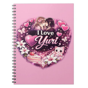 Ik hou van Yuri   Kawaii Meisjes Liefde Anime Esth Notitieboek