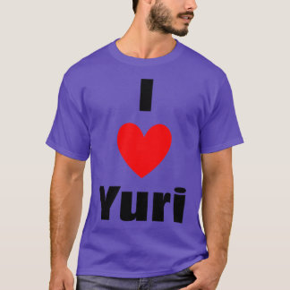 Ik hou van Yuri-meisje vintage T-shirt