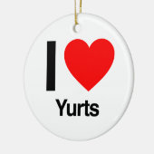 ik hou van yurts keramisch ornament (Links)