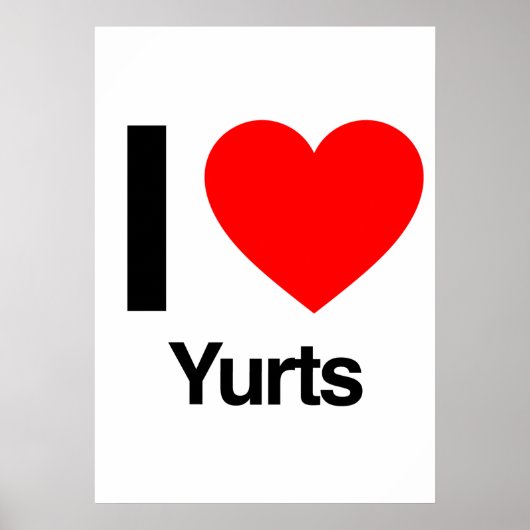 ik hou van yurts poster (Voorkant)