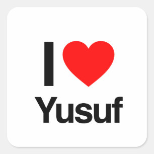 ik hou van yusuf vierkante sticker