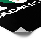 Ik hou van Zacatecas hart Mexico vlag  Poster (Hoek)