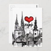Ik hou van Zagreb Briefkaart (Voorkant / Achterkant)