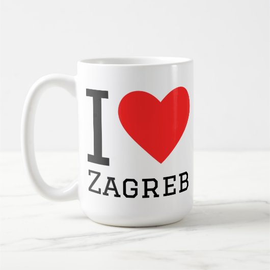 Ik hou van Zagreb Koffiemok (Links)