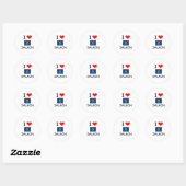 Ik hou van ZALM Idaho Ronde Sticker (Vel)