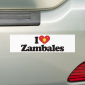 Ik hou van Zambales Bumpersticker (Op auto)