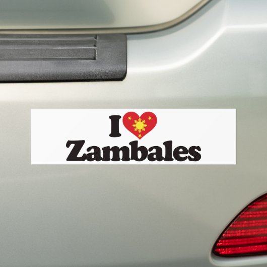 Ik hou van Zambales Bumpersticker (Op auto)
