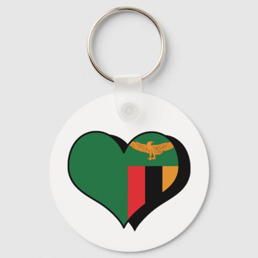 Ik hou van Zambia Sleutelhanger (Voorkant)