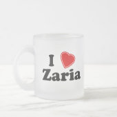 Ik hou van Zaria Matglas Koffiemok (Links)