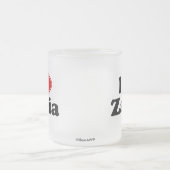 Ik hou van Zaria Matglas Koffiemok (Center)