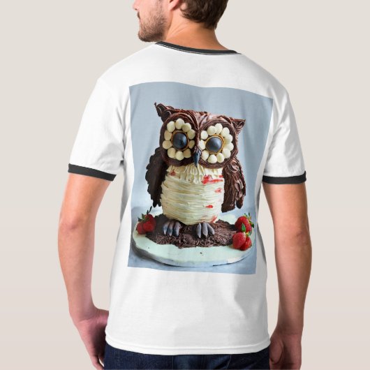 Ik hou van Zazzle Owl verjaardagsfeestje T-shirt (Achterkant)