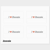 Ik hou van Zazzle Sticker (Vel)