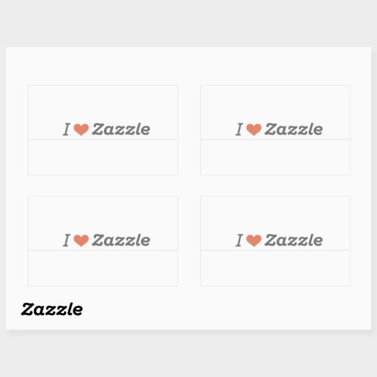 Ik hou van Zazzle Sticker (Vel)