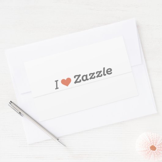 Ik hou van Zazzle Sticker (Envelop)