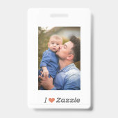 Ik hou van Zazzle Vaderdag Badge (Achterkant)