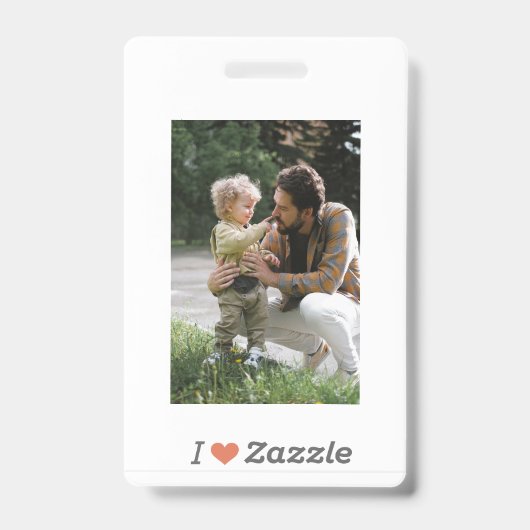 Ik hou van Zazzle Vaderdag Badge (Voorzijde)