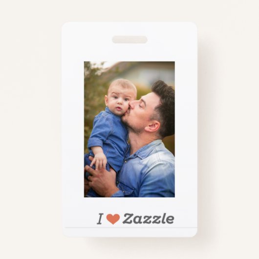 Ik hou van Zazzle Vaderdag Badge (Achterkant)