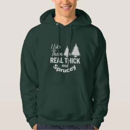 Ik hou van ze echt dik en kruidig Grappig Kerstfee Hoodie
