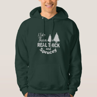 Ik hou van ze echt dik en kruidig Grappig Kerstfee Hoodie