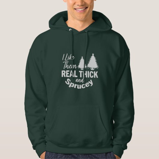 Ik hou van ze echt dik en kruidig Grappig Kerstfee Hoodie (Voorkant)