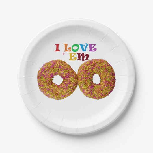 Ik hou van ze! Papieren bord (Voorkant)