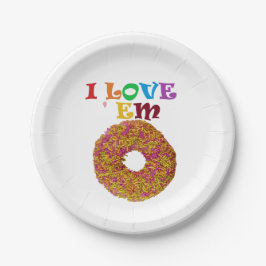 Ik hou van ze! papieren bordje