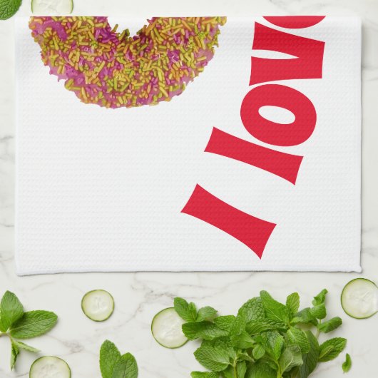 Ik hou van ze theedoek (Gevouwen)