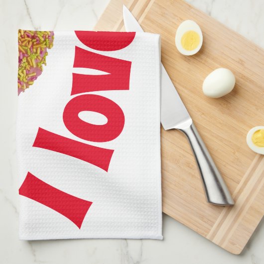 Ik hou van ze theedoek (Quarter Fold)