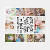 Ik hou van ze verwen ze Grandmalife fotocollage Fleece Deken (Voorkant (Horizontaal))