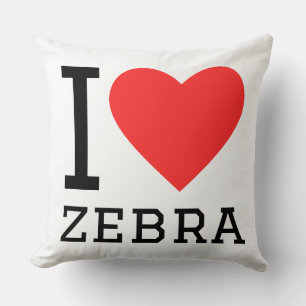Ik hou van zebra kussen