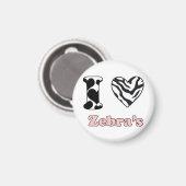 Ik hou van Zebra Magneet (Voorkant / Achterkant)