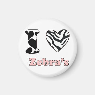 Ik hou van Zebra Magneet