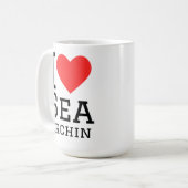 Ik hou van zee-egel koffiemok (Voorkant links)
