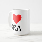 Ik hou van zee koffiemok (Voorkant links)